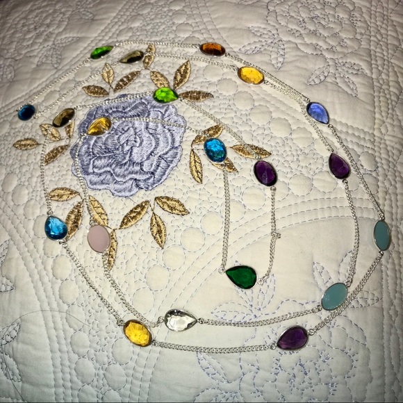Jewelry - ❤️AUTHENTIC MULTI GEMSTONE STATION NECKLACE- 52”❤️